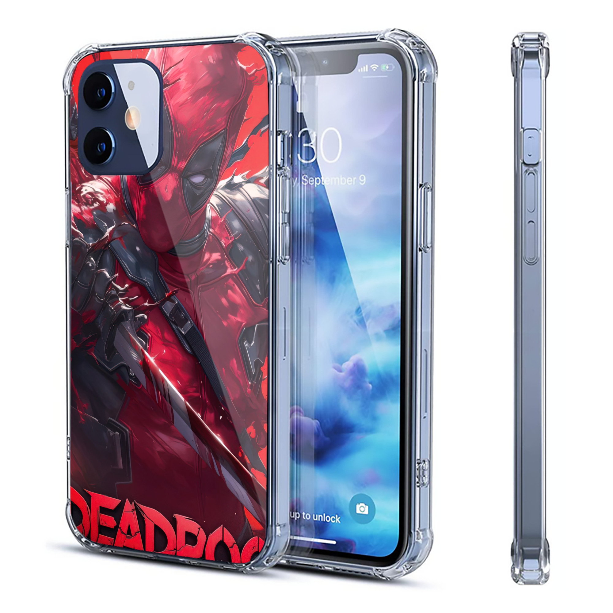 （画像用） Deadpool デッドプール 【iPhone 12シリーズ対応】透明スマホケース（クリアソフトケース）